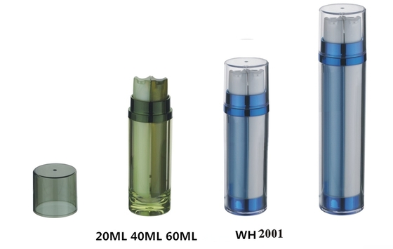 bouteille de pompe de baril de double bouteille en plastique de chambre de classique de couleur de 2x10ml 2x20ml 2x30ml deux double