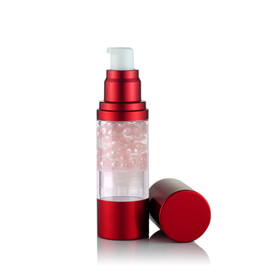 De luxe EN TANT QUE bouteille privée d'air en plastique de pompe de lotion de bouteille privée d'air rouge pour la bouteille privée d'air de jet de sérum