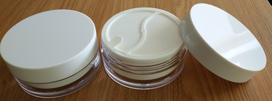 100ml (2x50ml) dual chamber cosmetic jar with 2 compartments