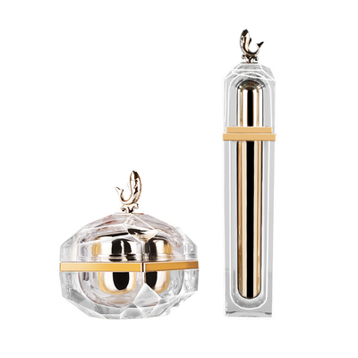 dolphin diamond 30g 50g acrylic cream jar for cosmetic caviar essence capsule Acrylic Custom gold bottle with sprayer