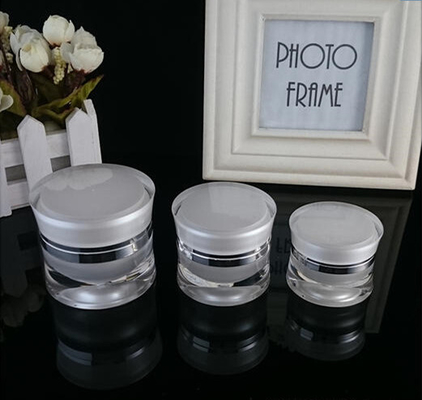 Double emballage cosmétique de bouteille et de pot de mur de pot crème en plastique acrylique de haute qualité de luxe réglé pour des soins de la peau