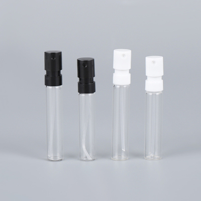 1 ml 1,5 ml 2 ml poche vide cosmétique personnalisé mini bouteille de parfum de pulvérisation de bouchon en plastique rond