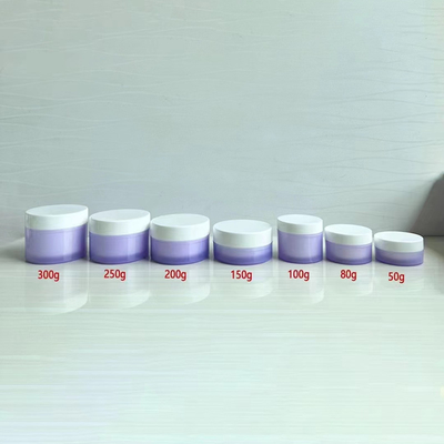 Un pot en plastique semi-transparent en PP 50g 80g 100g 150g 200g 250g 300g