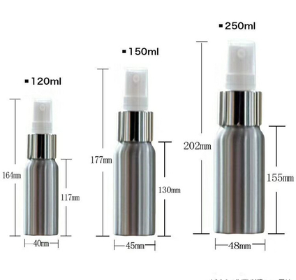 bouteille en aluminium cosmétique de bonne qualité de jet de 120ML 150ML 250ML