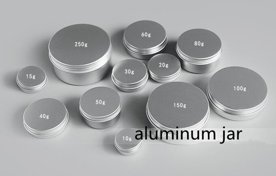 Pot crème cosmétique de luxe en aluminium 10g 15g 20g 30g 40g 50g 60g 80g 100g 150g 250g de fabricant de la Chine