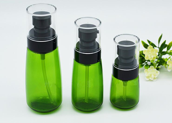 bouteille cosmétique en plastique de brume de jet de cosmétiques d'ANIMAL FAMILIER vert-foncé vide de l'emballage 30ml 60ml 80ml 100ml