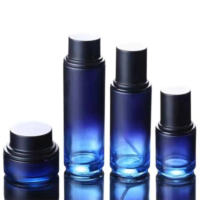 Bouteille en verre cosmétique vide de luxe avec la pompe, emballage de bouteilles en verre de soins de la peau de marque de distributeur de bouteille de produit en verre